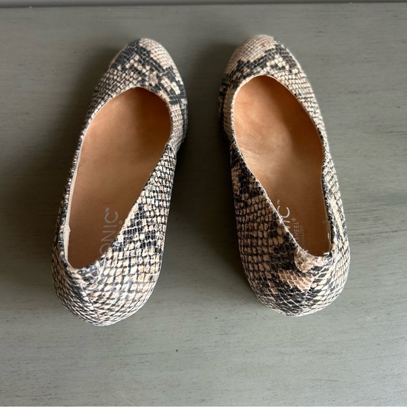 Vionic Antonia Orthaheel Leather Snakeskin Slip On Wedge Heels Shoes Women Sz 7 - Picture 6 of 14